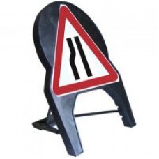 Road Narrows Nearside Q Sign 600mm